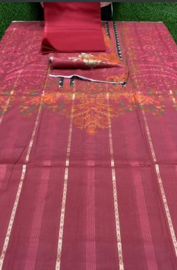 Bed Sheet red color with pillow